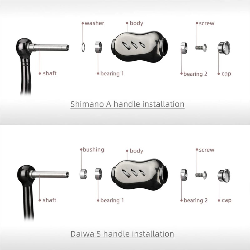 GOMEXUS GOEMXUS Titanium Knob Compatible for Shimano Stradic Vanford Curado SLX Daiwa Fuego Tatula Reel Knob 22mm - Image 2